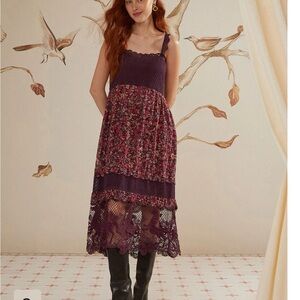 farm rio chelsea garden purple lace sleeveless dress